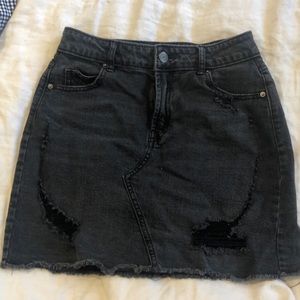 Mini skirt black jean skirt